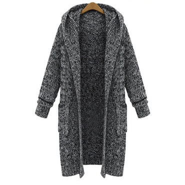 Knitted Cotton Long Cardigan Sweater