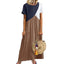 S/S Round Neck Long Dress