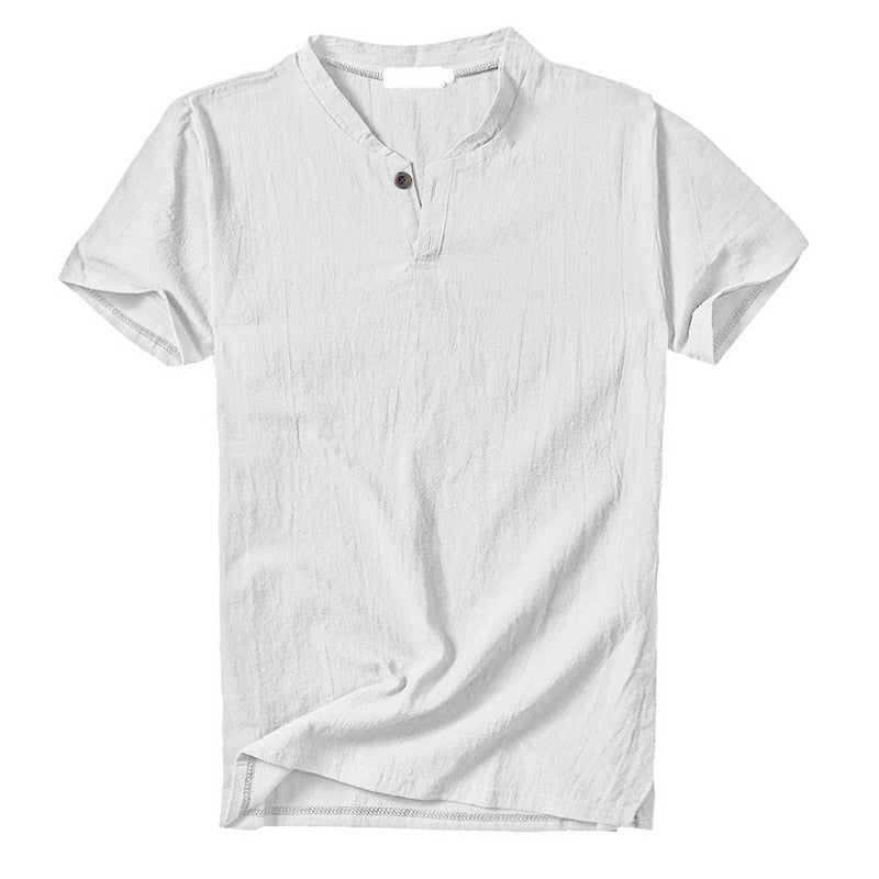 Linen Henley T-Shirt S/S