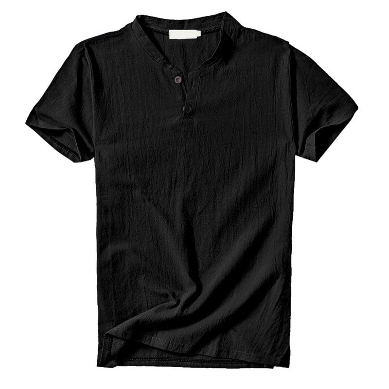 Linen Henley T-Shirt S/S