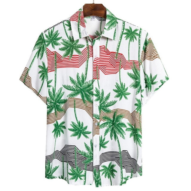 Cotton Tropical Button Down Shirt S/S