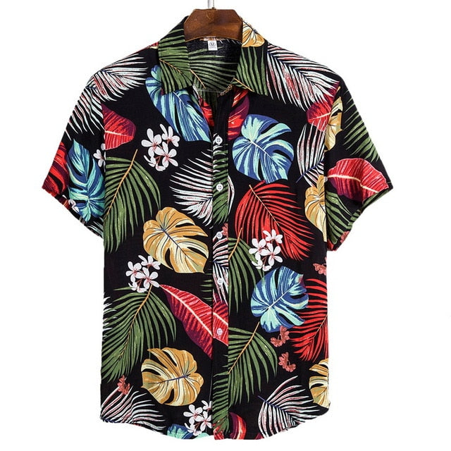 Cotton Tropical Button Down Shirt S/S