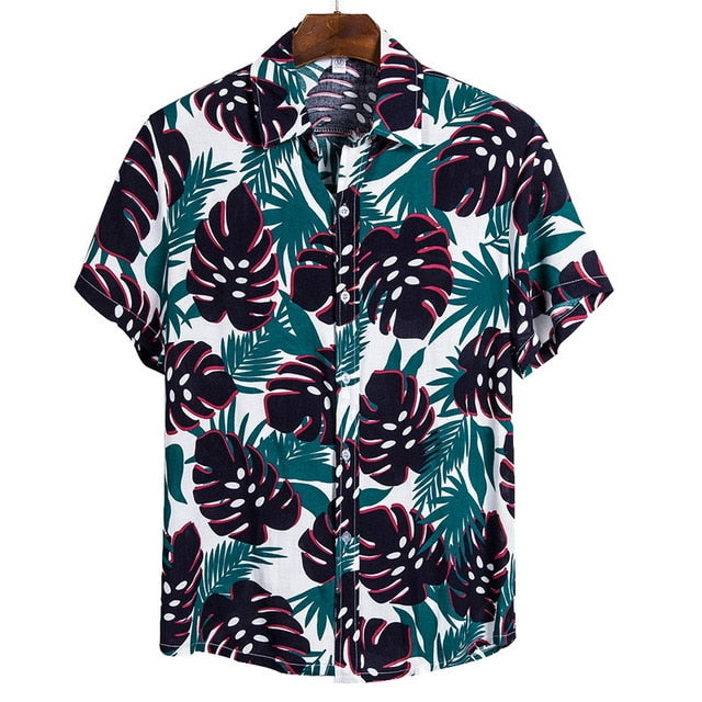 Cotton Tropical Button Down Shirt S/S