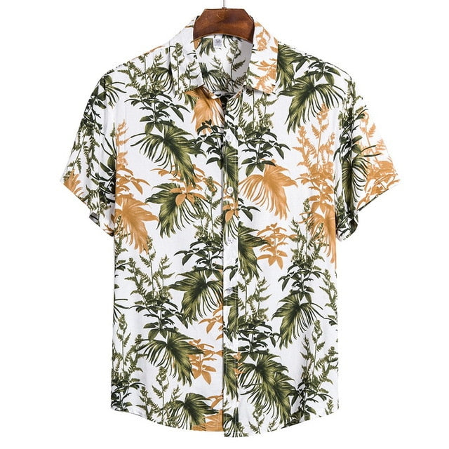 Cotton Tropical Button Down Shirt S/S