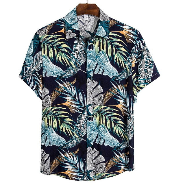 Cotton Tropical Button Down Shirt S/S