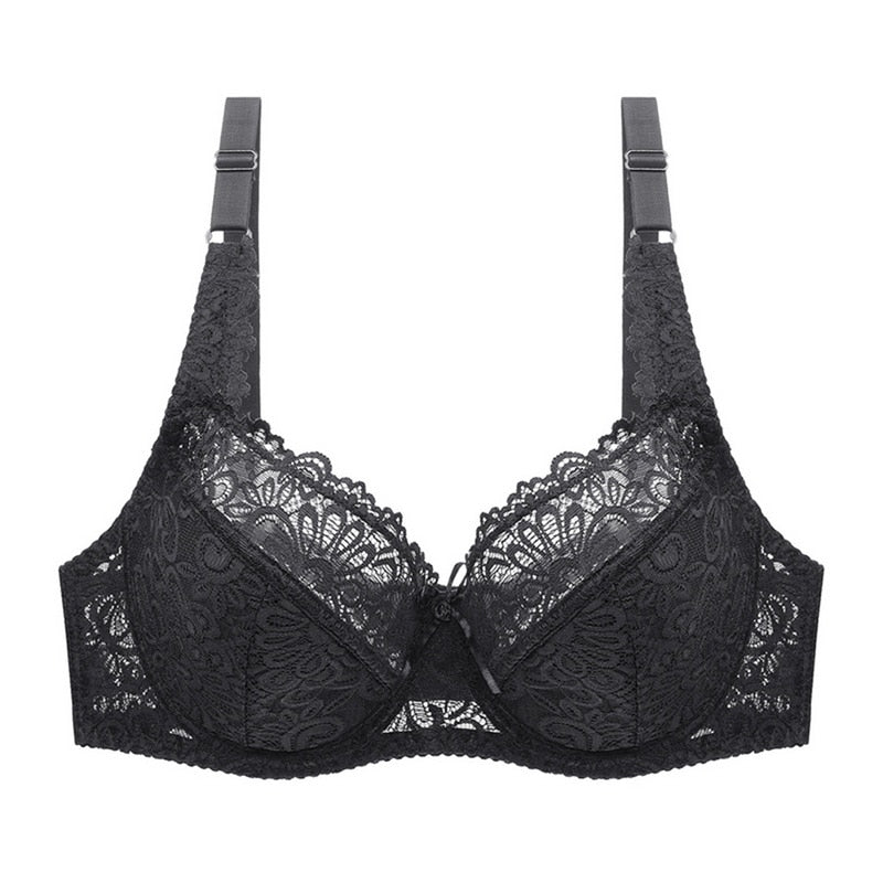 Adjustable Push-Up Bra with Lace